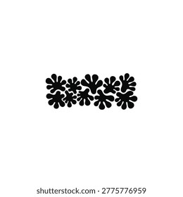 Collection of black flower shapes