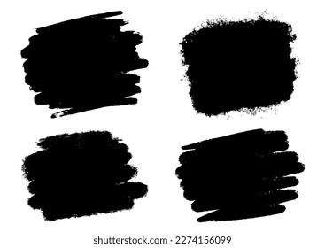 Collection of black grunge scribble backgrounds