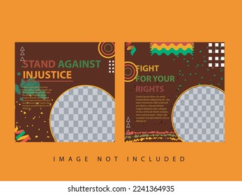 Collection of black history month social media posts. Celebrating black history month. abstract design for greeting and warn history black in american 