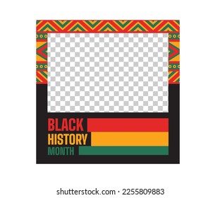 Collection of black history month social media posts. Celebrating black history month.