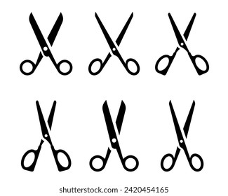 Collection of Black Scissors Icons