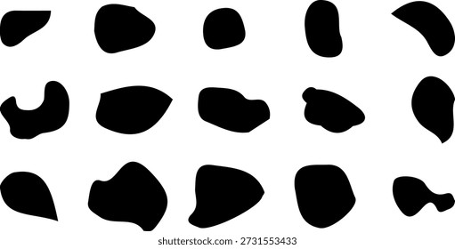 Colección de Formas negras sobre fondo blanco