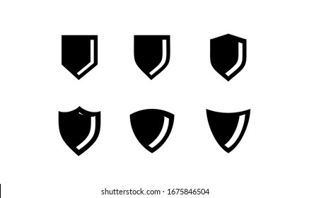 Collection Black Shield Logo Icon Template