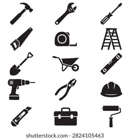 Una colección iconos silueta