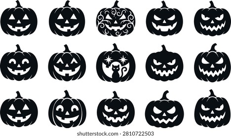 A collection black silhouette