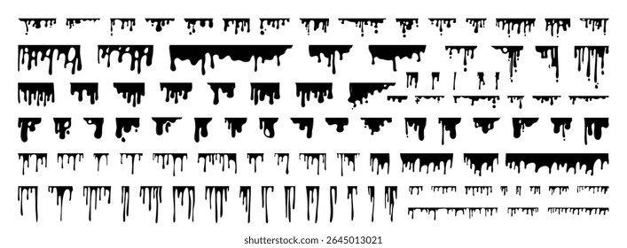Colección de manchas negras Ilustración vectorial