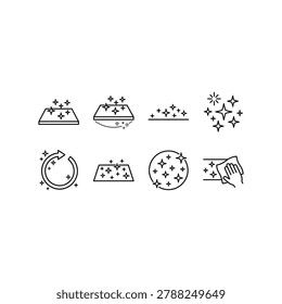 Collection of black star symbols