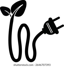 Una colección de iconos de vectores negros que representan el crecimiento de las plantas, las semillas y la energía ecológica. Perfecto para proyectos de diseño agrícolas, ambientales y de temática sostenible.
