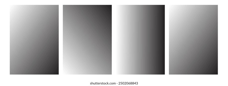 collection of black and white gradient backgrounds, for posters, social media, business cards, banners, websites, company profile designs