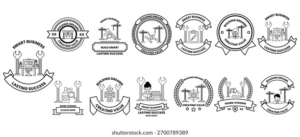Una colección de logotipos en blanco y negro para Smart Bling. Los logotipos son todos diferentes y cuentan con varios diseños y símbolos