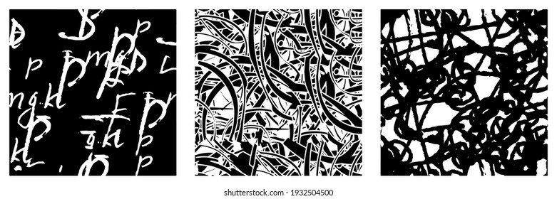 Colección de texturas en blanco y negro