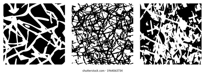 Collection of black and white textures