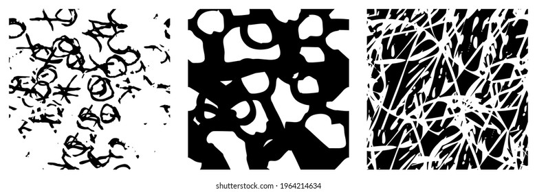 Collection of black and white textures
