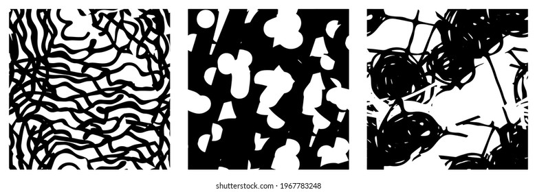 Collection of black and white textures