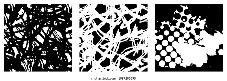 Collection of black and white textures