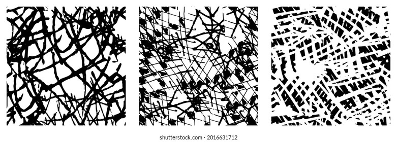 Colección de texturas en blanco y negro