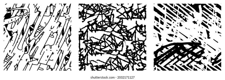 Colección de texturas en blanco y negro