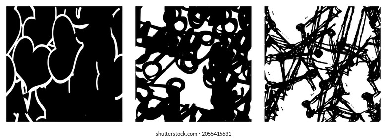 Colección de texturas en blanco y negro