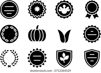 Collection of black and white vector icons for various designs use