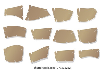 collection of blank brown old paper 