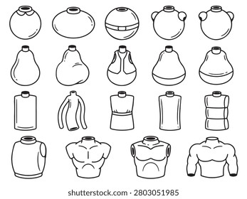 A collection blank cartoon