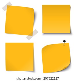 Collection of blank colored sticky notes