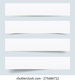 Collection of blank paper frames with different shadow effect and empty copy space, backdrop and background for your advertising, photograph and picture EPS 10 vector illustration.