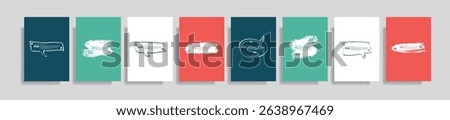  Collection of blank quote frame templates. Text in brackets, empty quote speech bubble, quotation. Text box isolated on color background. Vector illustration