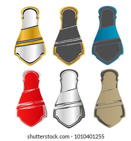collection of blank template sticker label sale banner tag isolated on white background