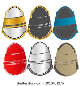 collection of blank template sticker label sale banner tag isolated on white background