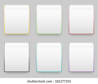 The collection of blank web banners with blank heading and stroke / Web banner template set / The blank board