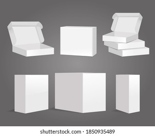 Collection of blank white boxes Free Vector