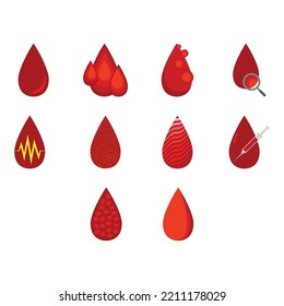 colección de vectores de iconos de la sangre