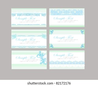 Collection from blue business cards