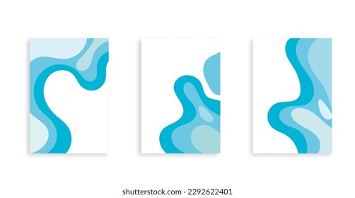 Diseño de cubiertas azules de colección. Papel mínimo en la pared. simple y abstracto post de simulación de fondo, blog, venta y promoción. plantilla de ilustración vectorial.