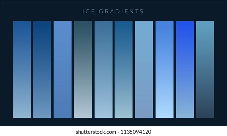 collection of blue gradients background