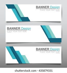 Collection blue horizontal business banner set vector templates. clean modern geometric abstract background layout for website design. simple creative cover header. in rectangle size
