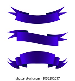 Collection of blue ribbon