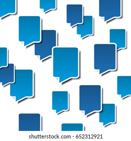 Collection of Blue Text Bubbles