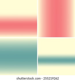 Collection blurred backgrounds. Pink and blue backgrounds. Pastel colors