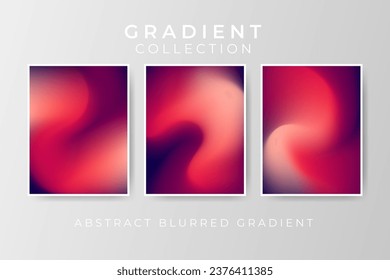 Collection of blurred gradient abstract background space futuristic red