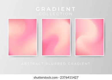 Collection of blurred gradient abstract background pink