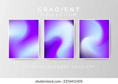 Collection of blurred gradient abstract background purple