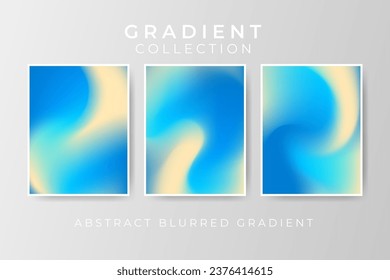 Collection of blurred gradient abstract background