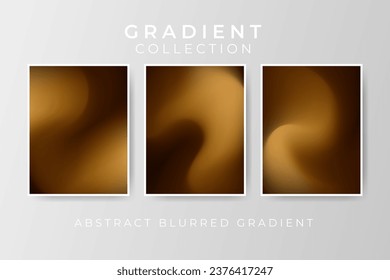 Collection of blurred gradient abstract background brown coffee