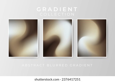 Collection of blurred gradient abstract background brown coffee