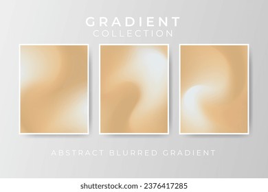 Collection of blurred gradient abstract background cream brown coffee