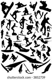 collection of board sports vector 4