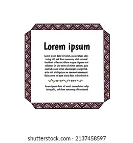 A collection of boho style cards, labels and tag templates with cute tribal style handmade designs. Vector illustration with place for text
