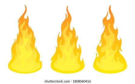 Collection of bonfire icon set. Design element